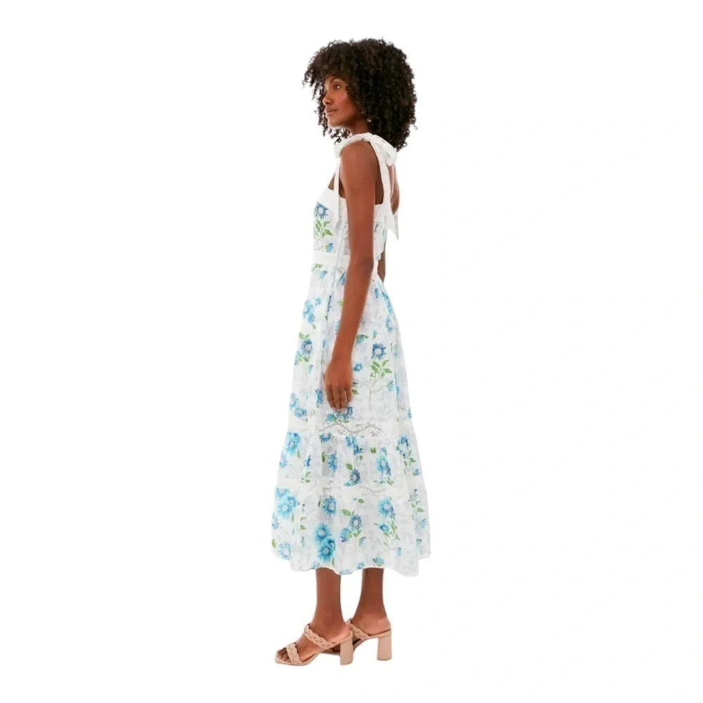 LoveShackFancy Ayala Dress in Blueberry Cloud - Picture 5 of 12